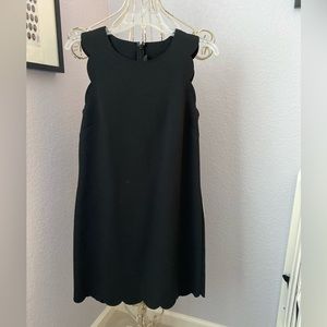 J.Crew scallop shift dress in black